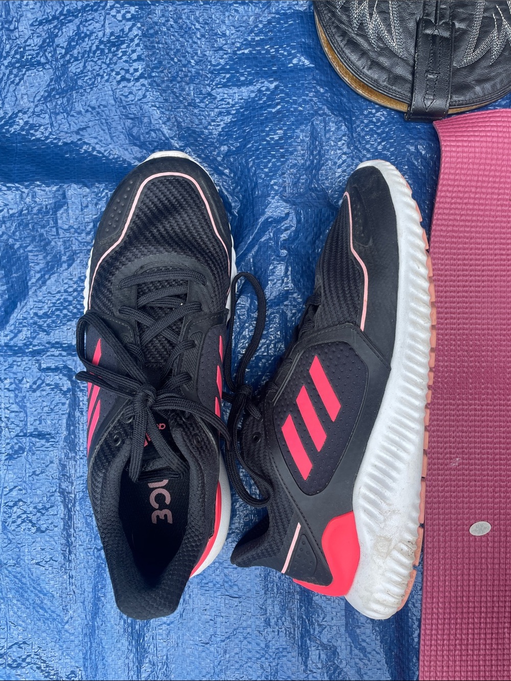 adidas Black and Pink Athletic Sneakers Women’s Size 8